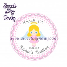 Girl Baptism stickers,Girl Christening thank you tags,(7) Girl Baptism stickers,Girl Christening thank you tags,(7)